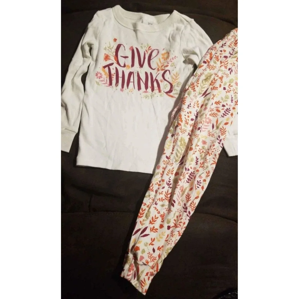 Gymboree gymmies give thanks pajamas Thanksgiving‎ fall size 5